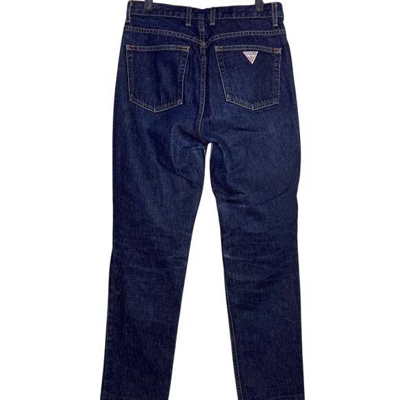 Guess Vintage Original Fit Classic Narrow Leg High Rise Denim Jean 29 Dark Wash - Picture 14 of 15